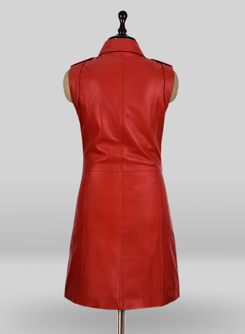 (image for) Red Motivated Biker Leather Dress #772 - Click Image to Close