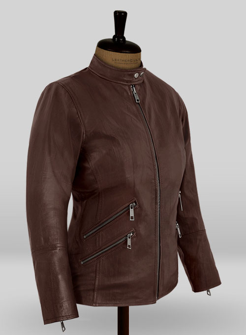 (image for) Rover Brown Danika Yarosh Jack Reacher Leather Jacket - Click Image to Close