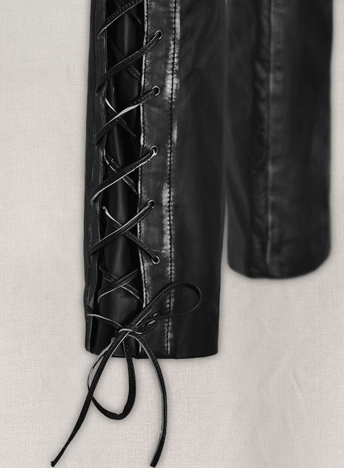 Drawstring Designer Leather Pants : LeatherCult: Genuine Custom