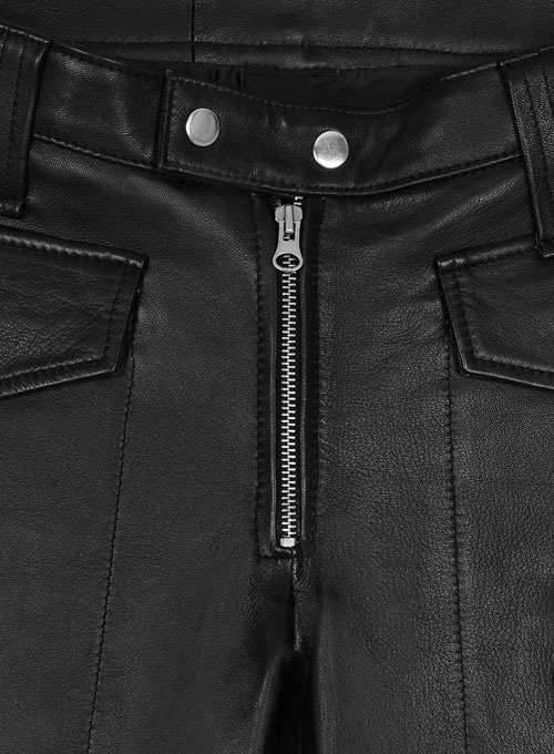 (image for) Ryder Leather Biker Jeans - Click Image to Close