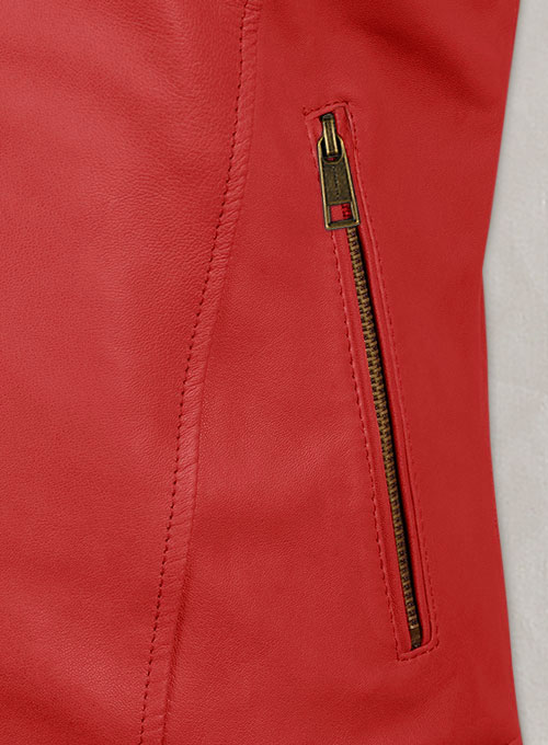 (image for) Soft Tango Red Ellie Leather Jacket