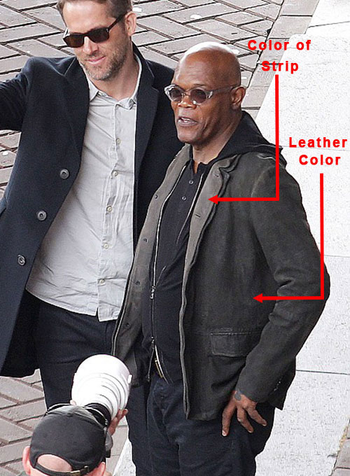 (image for) Samuel Jackson The Hitman\'s Wife\'s Bodyguard Leather Blazer