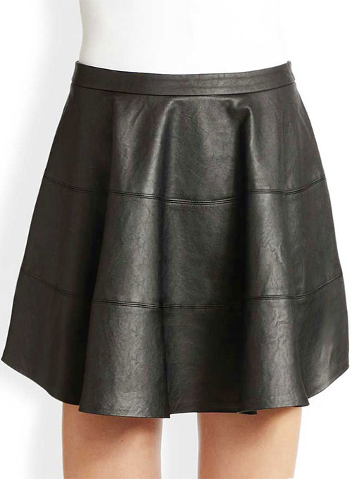 Sculpted Flare Leather Skirt - # 440 : LeatherCult: Genuine Custom