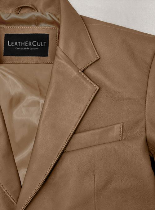 Soft Amazon Brown Leather Blazer