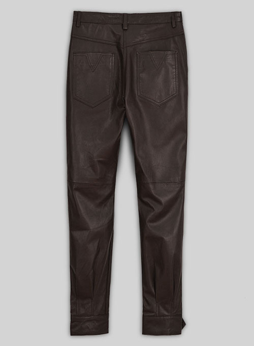 Soft Brown Selena Gomez Leather Pants #1