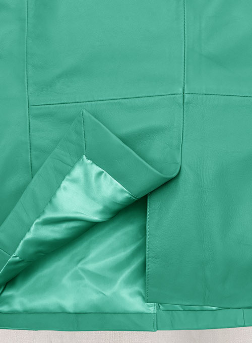 (image for) Soft Castle Green Leather Blazer