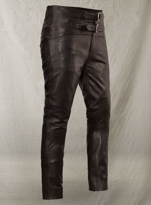 (image for) Soft Dark Brown Jim Morrison Leather Pants - Click Image to Close