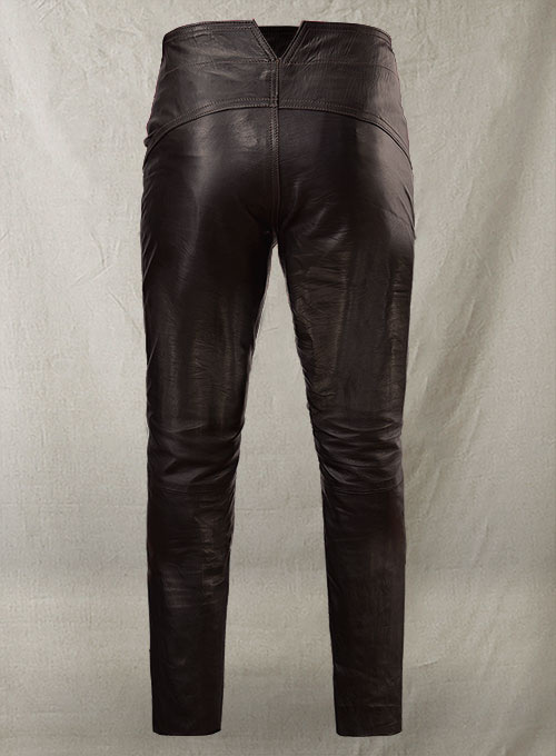 (image for) Soft Dark Brown Jim Morrison Leather Pants - Click Image to Close