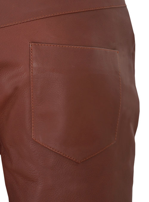 (image for) Soft Fermented Burgundy Zoey Leather Pants - Click Image to Close