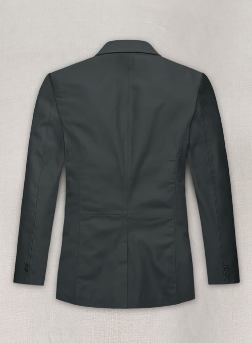 (image for) Soft Gray Leather Blazer - Click Image to Close