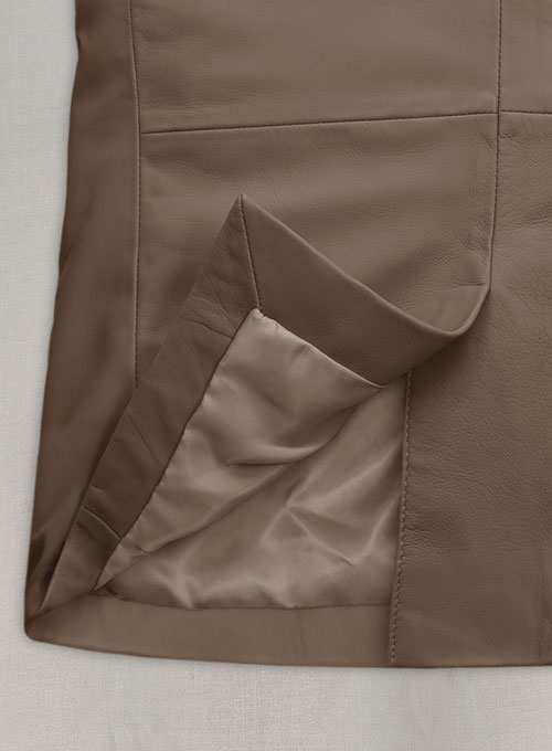 (image for) Soft King Brown Leather Blazer - Click Image to Close