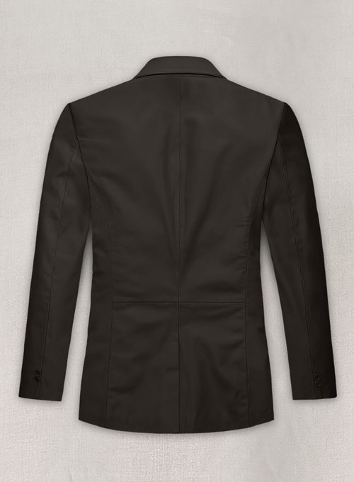 (image for) Soft Louis Brown Leather Blazer - Click Image to Close