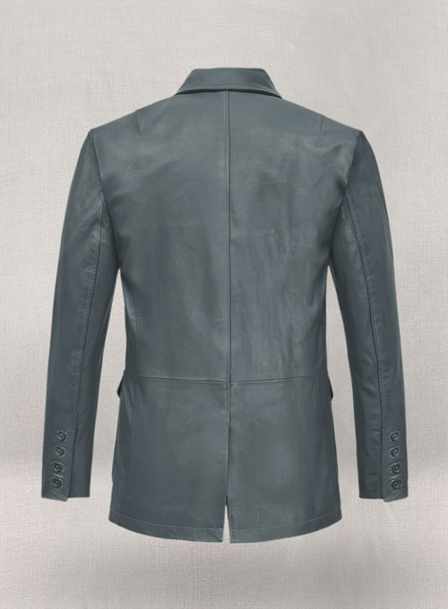 (image for) Soft Sherpa Gray Washed and Wax Leather Blazer - #712 - Click Image to Close