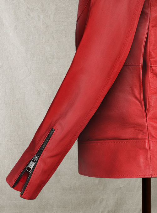(image for) Soft Tango Red Washed Teenage Mutant Ninja Megan Fox Jacket - Click Image to Close