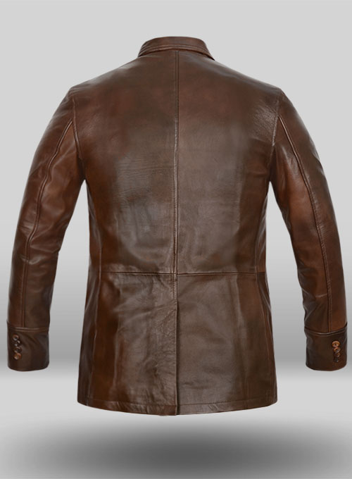 (image for) Spanish Brown Leather Blazer - #716 - Click Image to Close