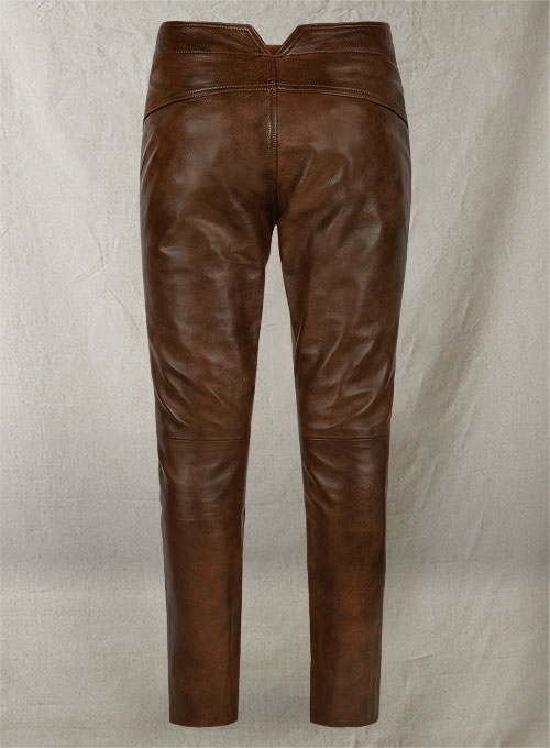 (image for) Spanish Brown Jim Morrison Leather Pants - Click Image to Close