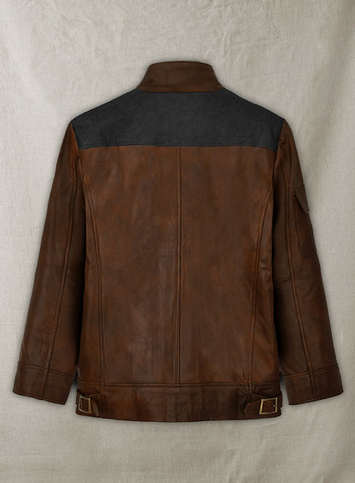 (image for) Spanish Brown Alden Ehrenreich Solo Leather Jacket - Click Image to Close