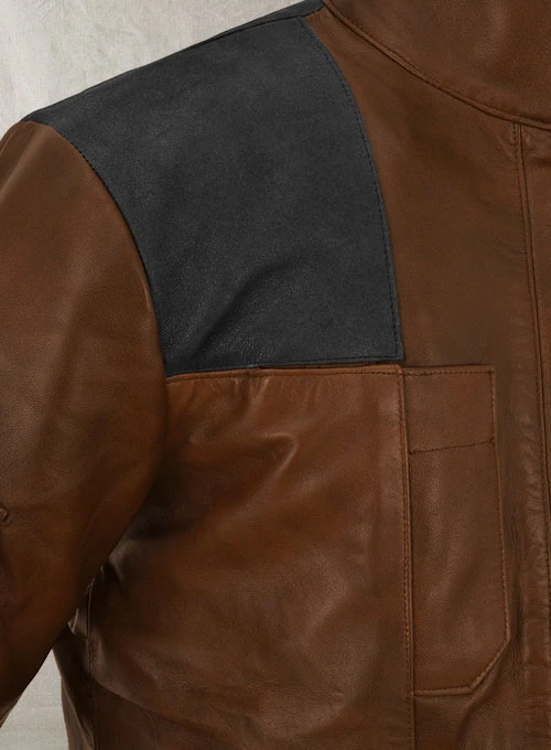Spanish Brown Alden Ehrenreich Solo Leather Jacket - Click Image to Close