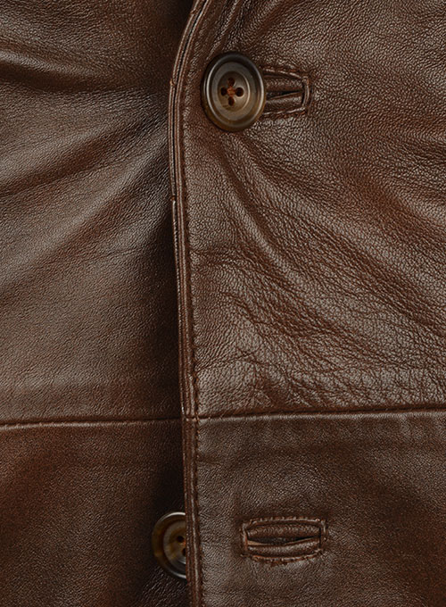 (image for) Spanish Brown Harper Leather Blazer - Click Image to Close