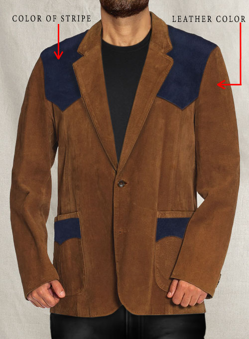 (image for) Suede Western Leather Blazer - Click Image to Close