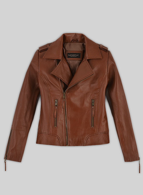 (image for) Tan Brown Jennifer Aniston Leather Jacket