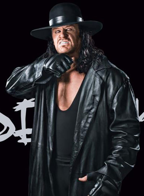 The Undertaker Leather Long Coat - Click Image to Close