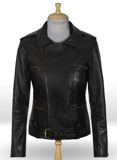 Thick Black Brie Larson Captain Marvel Leather Jacket : LeatherCult ...