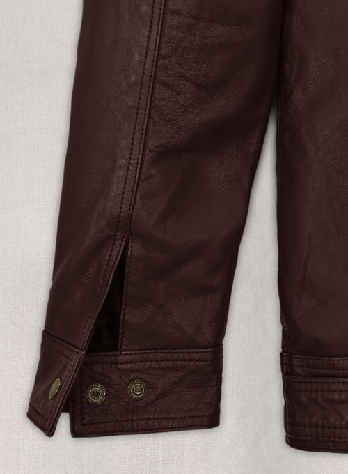 Thick Goat Brown Washed & Wax Tom Holland Leather Jacket