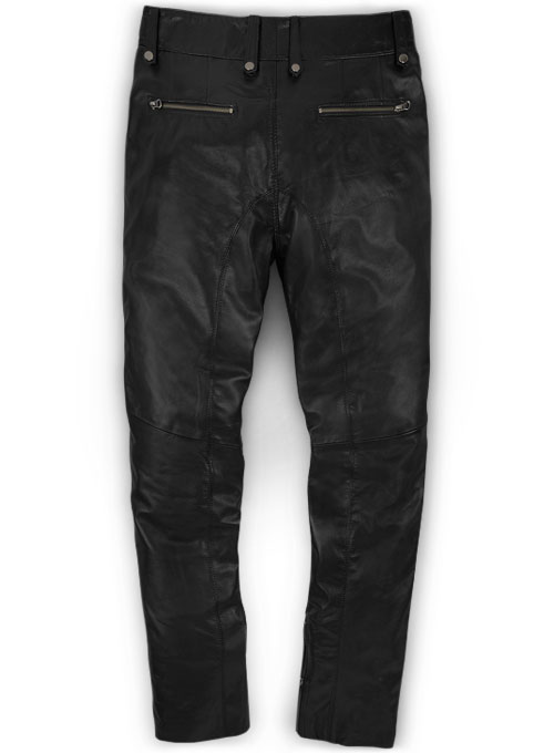 Thrill Leather Biker Jeans - Click Image to Close