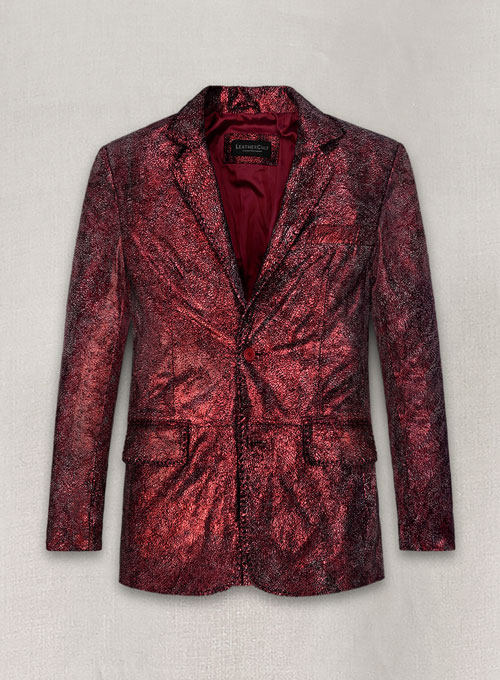 (image for) Twilight Red Medieval Leather Blazer