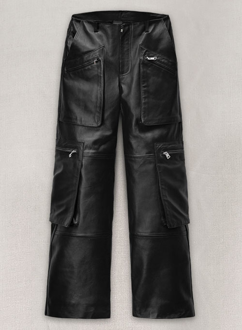 (image for) Urban Explorer Leather Cargo Pants - Click Image to Close