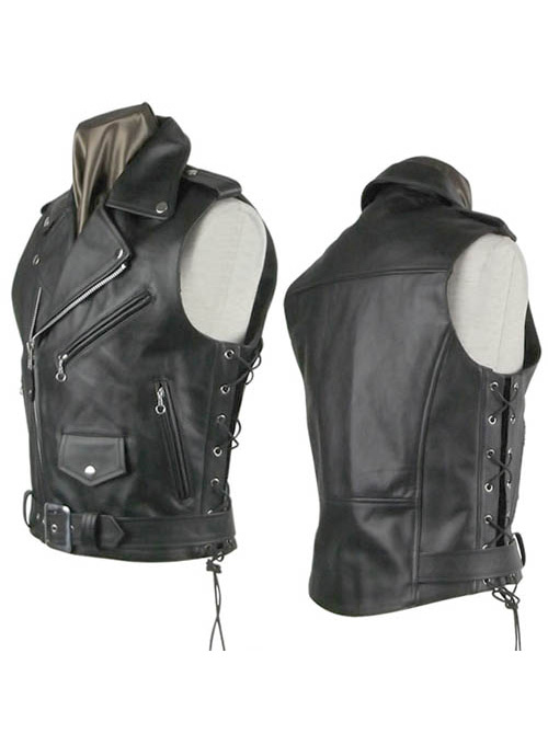 Leather Biker Vest # 308 : LeatherCult: Genuine Custom Leather 
