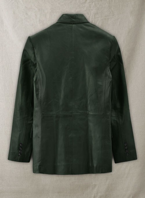 (image for) Vintage Green Leather Blazer