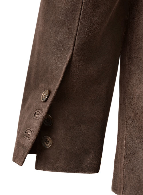 (image for) Vintage Brown Grain Medieval Leather Blazer - Click Image to Close