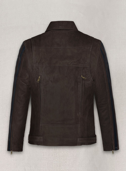 (image for) Vintage Brown Grain Robert Pattinson Leather Jacket #2