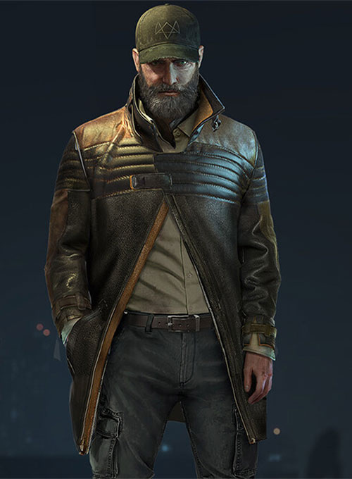 (image for) Watch Dogs 3 Legion Aiden Leather Trench Coat - Click Image to Close