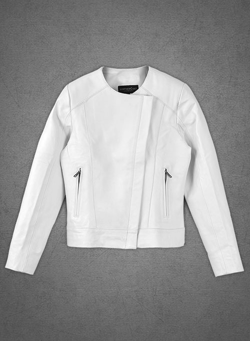 White Sofia Vergara Leather Jacket #1
