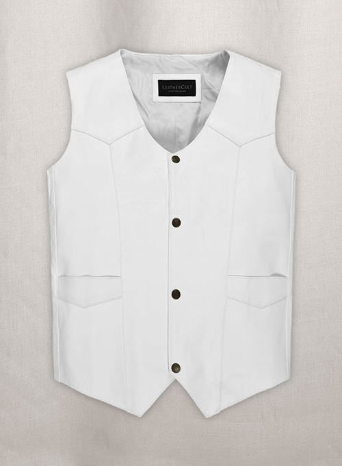 (image for) White Leather Vest # 306