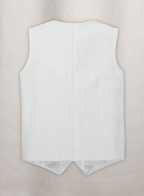 (image for) White Leather Vest # 306 - Click Image to Close