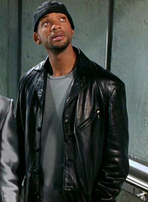 (image for) Will Smith I Robot Leather Long Coat - Click Image to Close