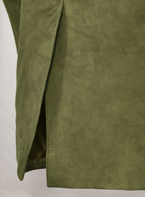 (image for) Woodland Green Suede Western Leather Blazer - Click Image to Close