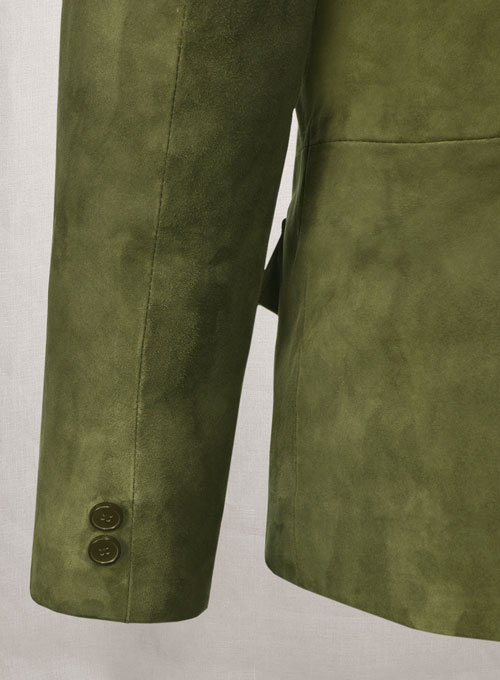 (image for) Woodland Green Suede Western Leather Blazer