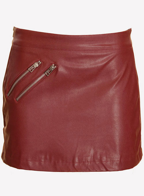 (image for) Zipper Leather Mini Skirt