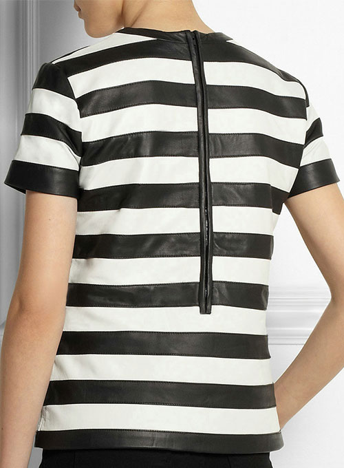 (image for) Zebra Stripe Leather Top Style # 62 - Click Image to Close