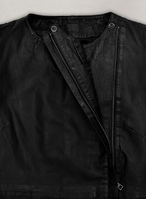 (image for) Soft Rich Black Washed and Wax Leather Top Style # 64