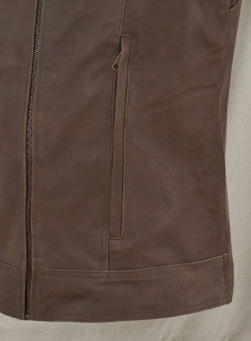 (image for) Vintage Brown Grain X Men Days of Future Past Leather Jacket - Click Image to Close