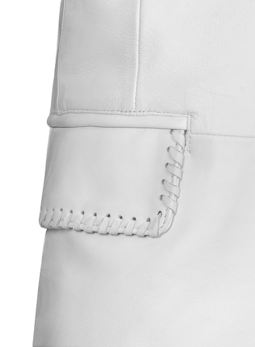 (image for) White Medieval Leather Blazer - Click Image to Close