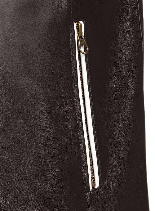 (image for) White Stripe Leather Jacket # 100 - Click Image to Close