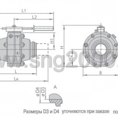 Кран шаровой 11лс60п6 р-с-н-хл DN 50 мм PN 10,0 МПа | Фото №3