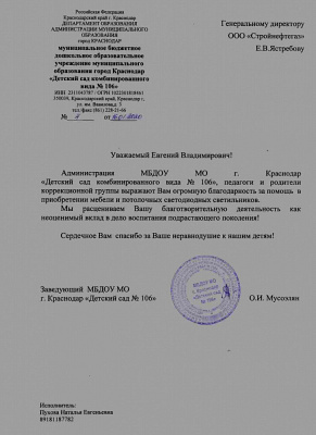 Детский сад №106, г. Краснодар